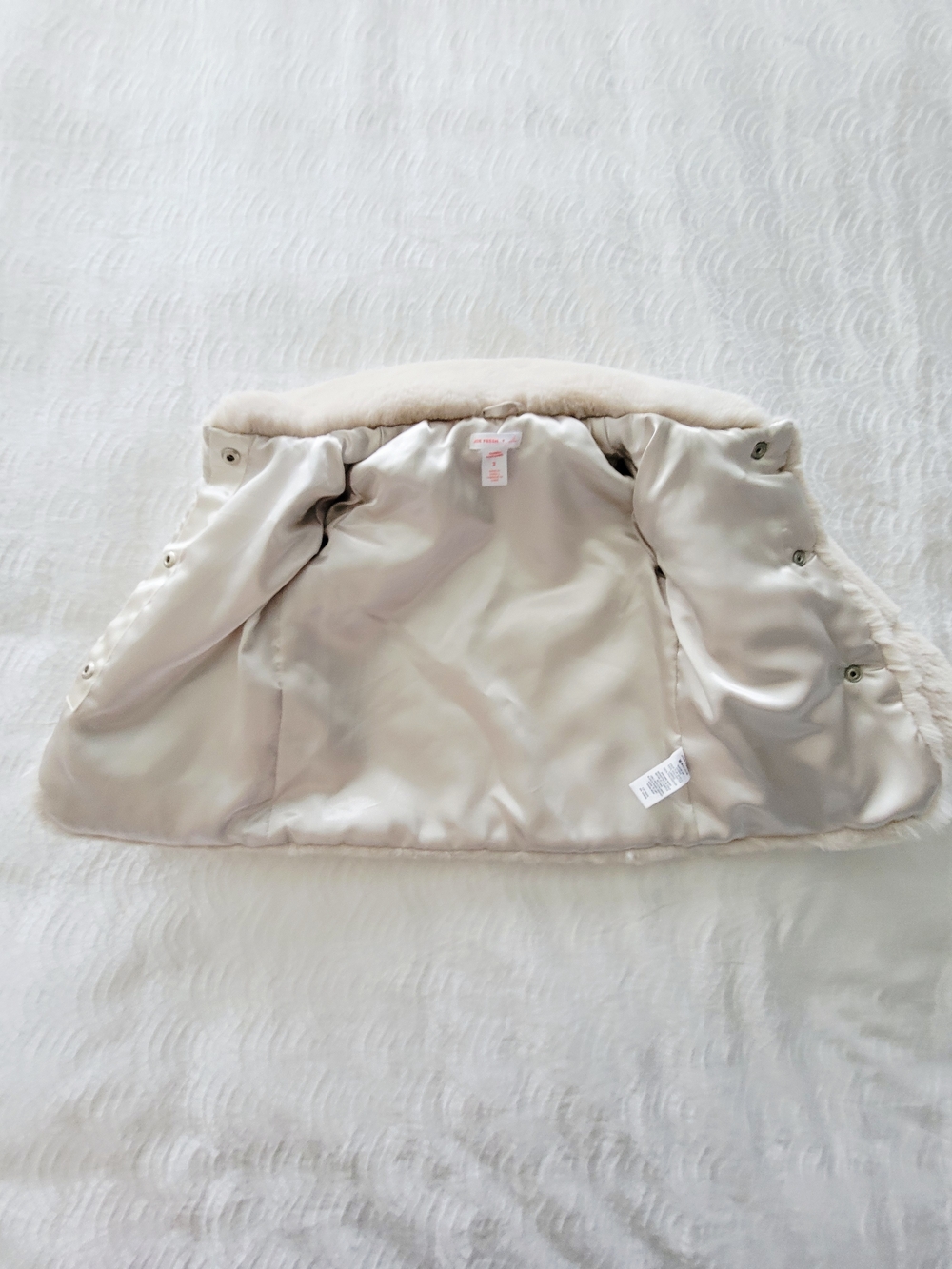 Joe Fresh Cream Faux Fur Pea Coat for Kids - Size 2T - Picture 5 of 10